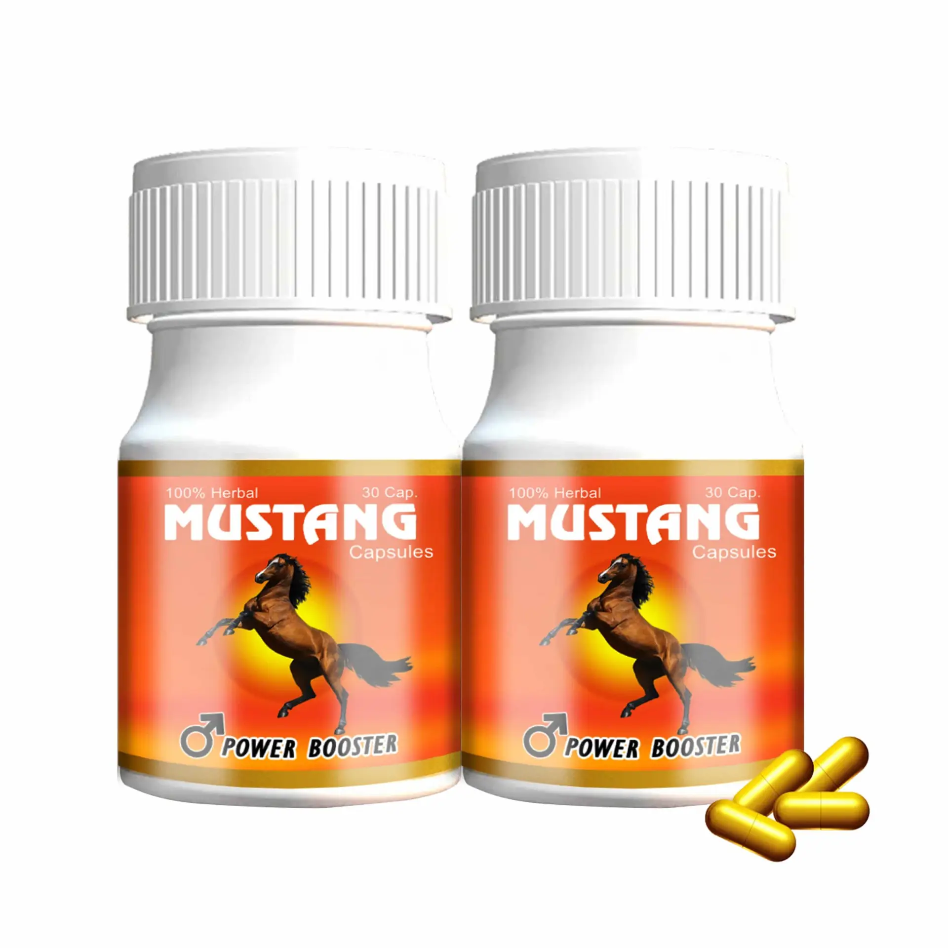 Authentic Mustang Capsule with Mulando Herbs African Formula 60 Capsule Pack