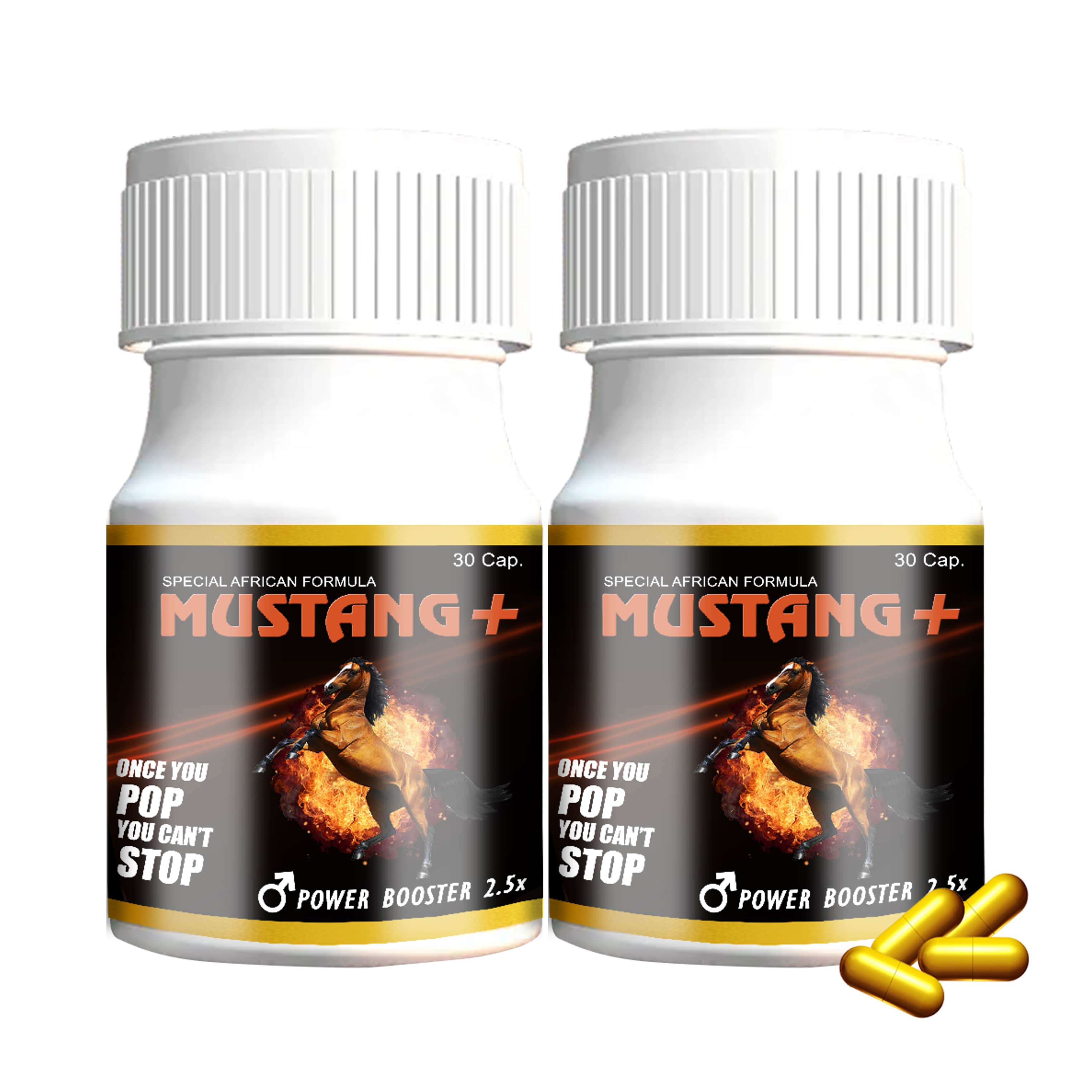 Mustang Plus Capsule Mulondo Advance Formula for 40 to 65 years old Mens 60 Caps