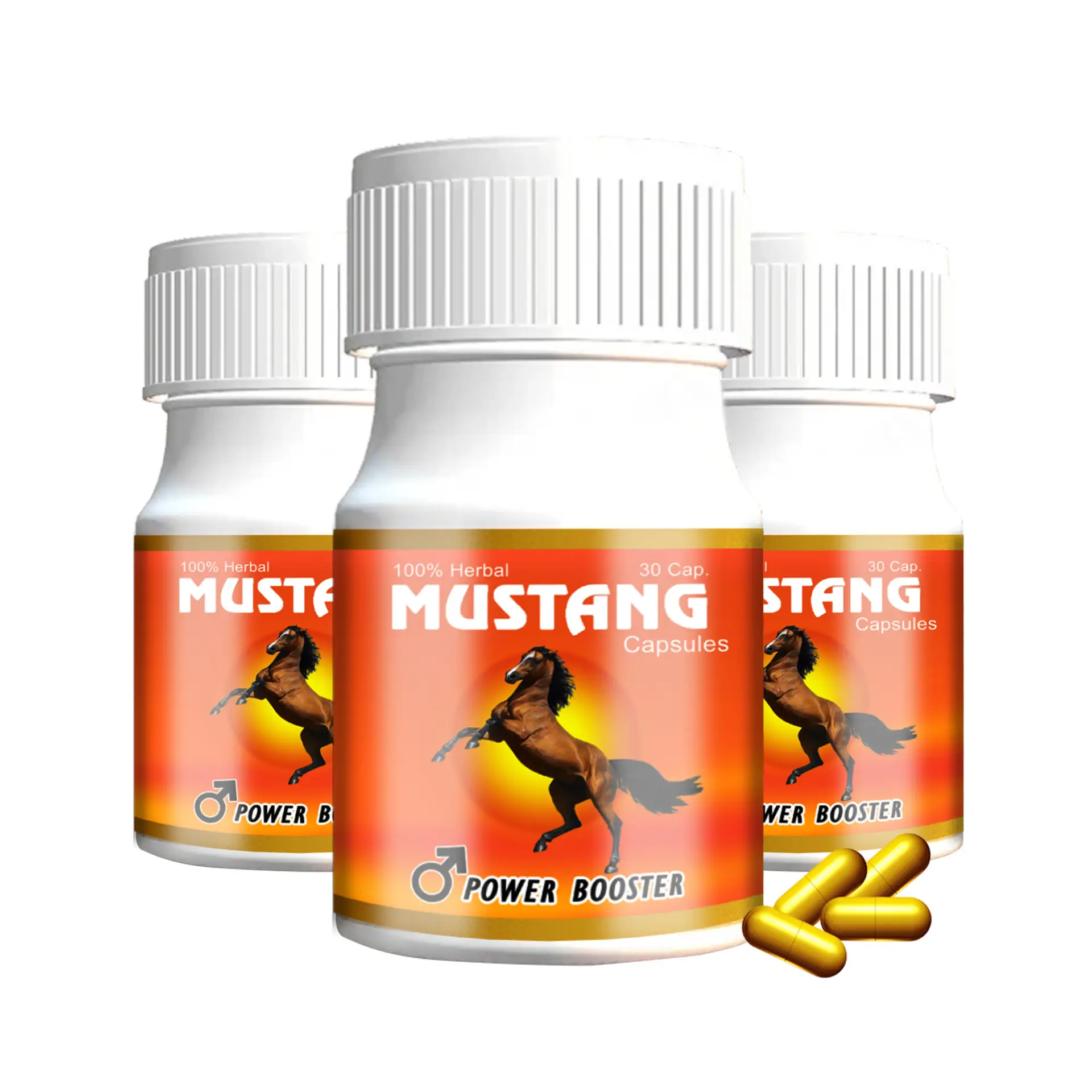 Mustang Capsules 3 Bottles (90 Capsules Pack)